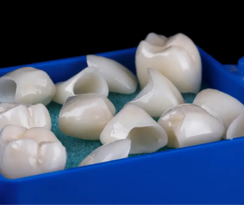 crowns sitting in container up close crowns sitting in container up close
